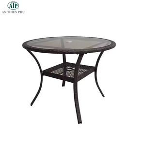 Wholesale Modern Luxury Poly Rattan Round Dining Table 4 <strong>Chairs</strong> Living Room Furniture an Thien Phu Support Small Quantity - Product Image 6