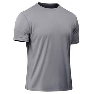 T-shirt décontracté d'été pour hommes à séchage rapide en polyester/coton surdimensionné à manches courtes en tissu tissé à motif solide Design vierge - Product Image 6
