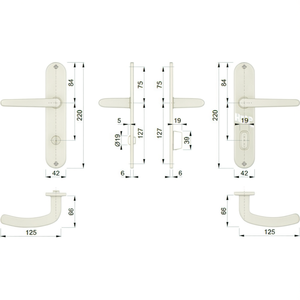 Stainless Steel <b>Long</b> Plate Set for Doors & <b>Windows</b> 78mm Left/Right HOPPE by Denver E1310Z/302 - Product Image 2