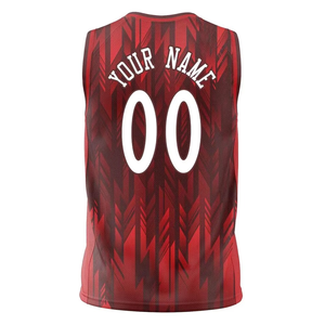 Conjunto de Uniformes Deportivos de Verano con Diseño de Flecha Roja y Negra, Camisetas Deportivas sin Mangas, Uniformes de Baloncesto Sublimados para Equipos - Product Image 3