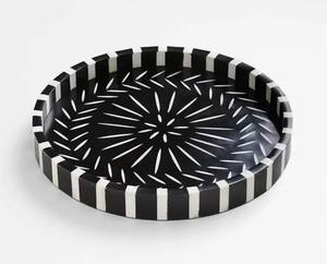 ถาดไม้ฝังกระดูกสุดหรูสำหรับเสิร์ฟอาหารในเดือนรอมฎอน งานฝีมือประณีตสำหรับใช้บนโต๊ะอาหารและตกแต่งบ้าน - Product Image 1