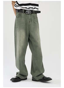 Vente en Gros de Pantalons Baggy en Denim 100% Coton pour Homme Fabricant OEM Streetwear pour Homme Jeans à Jambes Larges Jean Automne - Product Image 3