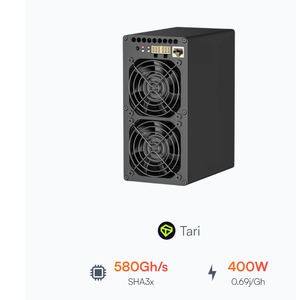 Le Goldshells XT-BOX a une puissance de hachage de 580Gh/s en consommant 400W d'énergie, une efficacité de 0,69j/Gh. - Product Image 1