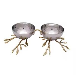 Bol de service en métal de qualité supérieure, série de vaisselle pour une mise en place de table élégante - Product Image 4