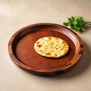 Assiette à roti en bois d'acacia naturel Plat à chapati |   Assiette classique écologique artisanale pour mariage, restaurant, hôtel - Product Image 6