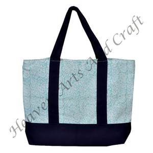 Sac fourre-tout tendance printemps/été avec poignée noire, imprimé à la main, grand sac à bandoulière imprimé, polyvalent pour femmes - Product Image 6