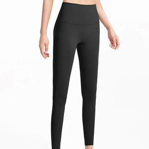 Leggings de fitness taille haute élastiques pour femme, nouveau design, respirants, décontractés, en coton/fibre de bambou, longueur genou, tricotés - Product Image 5