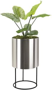 Jardinière nordique moderne pour maison intelligente enduite de noir avec support plaqué or jardinière antidérapante décorative pour la maison nordique décors - Product Image 5