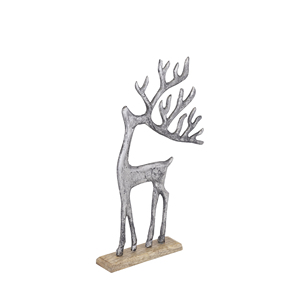 Conjunto de escultura de Reno abstracto plateado de estilo nórdico moderno, figuritas de ciervo de aluminio fundido para decoración de vacaciones en casa, artesanías de Metal - Product Image 5