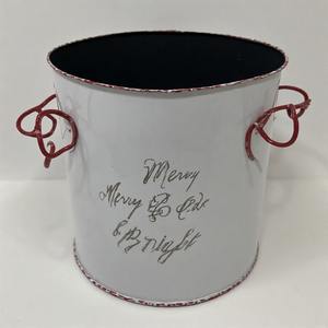 Pot décoratif en métal Polar Bloom pour les verts de Noël Idéal pour le style floral de porte et l'affichage de jardin pendant la saison des fêtes - Product Image 2