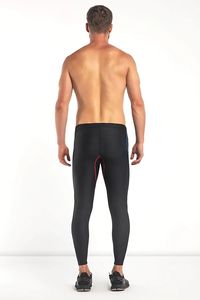Leggings de sport pour hommes, leggings de compression pour la course à pied et la musculation, pantalons ajustés multicolores, longueur intégrale, respirants, en polyester - Product Image 3