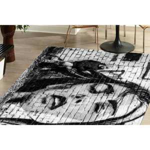 Tapis imprimé graffiti - Tapis de couloir vibrant avec art de rue féminin, tapis fin non tissé - Product Image 4