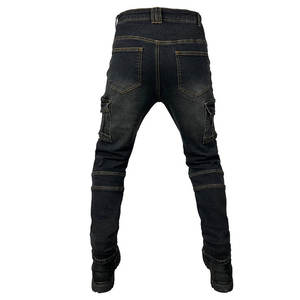 High Quality Motorbike Denim Pants in Low MOQ Factory Made <b>Cheap</b> Price <b>Men</b> Motorbike <b>Jeans</b> With Pockets - Product Image 3