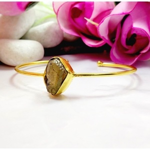 Gold Plated Brass Rough Fashion Cuff <b>Bracelets</b> - Product Image 2