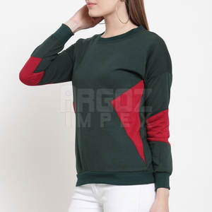 เสื้อสเวตเตอร์ระบายอากาศลำลองสำหรับผู้หญิงผ้าคอตตอน100% ด้านหน้าสำหรับฤดูหนาวออกแบบโลโก้ได้ตามต้องการ - Product Image 2