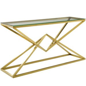 Modern Design Black Color Metal <b>Console</b> <b>Table</b> <b>with</b> <b>Marble</b> <b>Top</b> Sleek Design for Entryway Living Room or Hallway Deco - Product Image 4