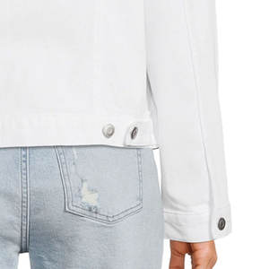 2024 haute rue sur mesure femmes Denim veste automne Premium respirant coupe-vent réversible toile coton remplissage fantaisie - Product Image 6