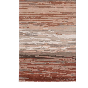 Alfombra Genesis de Lana y Viscosa Hecha a Mano con Patrón Abstracto Rojo y Naranja para Uso Doméstico-TNQ-4379 - Product Image 4