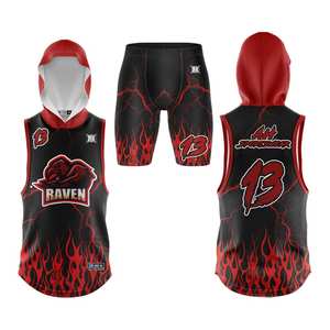 Precio al por mayor personalizado sublimación impresión sin mangas transpirable de talla grande de secado rápido ropa deportiva con capucha 7v7 bandera uniforme de fútbol - Product Image 5