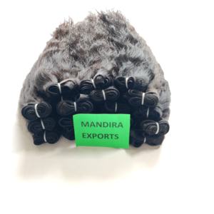 Extensiones de cabello de templo indio virgen 100%, paquetes ondulados rizados naturales Remy de la mejor calidad, estilos sueltos de ondas profundas, ondas súper onduladas - Product Image 1