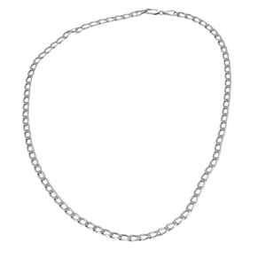 <b>925</b> <b>Sterling</b> <b>Silver</b> 0.5cm Thick Flat Gourmet Model 60cm Length 24.4g Weight Necklace Fashion <b>Chains</b> for Women - Product Image 2