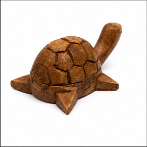 Figura de Tortuga de Madera Hecha a Mano, Ecológica y Duradera, Diseño Artístico Tradicional, Patrón Geométrico Abstracto, Decoración de Mesa para Sala de Estar - Product Image 4