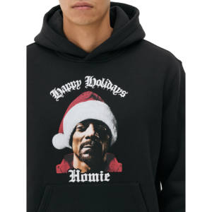 Sudadera con Capucha Personalizada al por Mayor con Logotipo Personalizado, Unisex, Negra, Estampada, 100% Algodón, Felpa, Sudadera de Invierno, OEM - Product Image 3