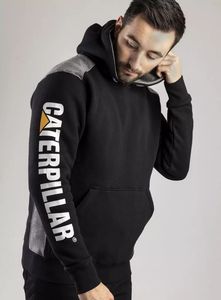Sudadera con capucha unisex al por mayor, 100% algodón, diseño de paneles, bordado personalizado de dos tonos, diseño largo con cremallera para hombre - Product Image 3