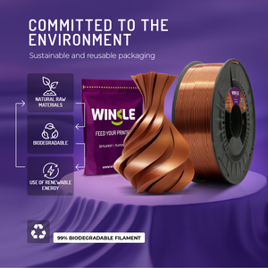 Filamento PLA de Seda WINKLE de 1.75 mm y 1 kg para Impresora 3D, Material Biodegradable de Alta Precisión y Fácil Impresión, Venta al por Mayor FDM - Product Image 5