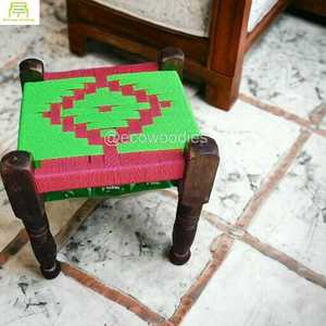 Space-Saving Wooden Stool Ottoman Bamboo Shower With Bone Inlay Console for Outdoor Home Furniture Use - Product Image 6