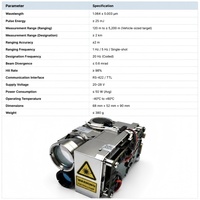 Télémètre laser industriel ERDI LASER LDR25K1, mesure de distance, IP66, grossissement 6,0x, construction en alliage/métal