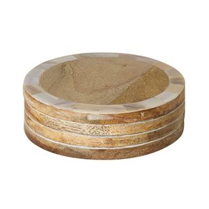 Handmade Mango Wood Plate with Mother of Pearl Inlay Carved Wooden Dish for Elegant Dining <b>Table</b> Decor Luxury Gift Presentation - Product Image 2