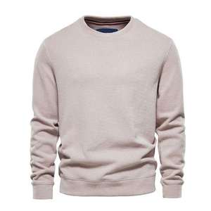 Sweat-shirts pour hommes de couleur rose unie, design personnalisé, tissu 100% coton, col rond, pull-over, sweat-shirts pour hommes pour l'hiver - Product Image 2