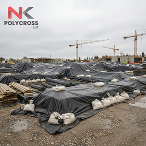 Bâche de génie civil pour travaux extérieurs, bâche en PVC renforcé pour machines, matériaux et chantiers industriels - Product Image 6