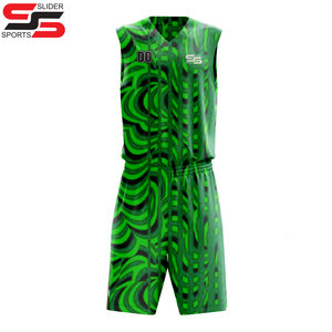 Uniformes de basket-ball réversibles personnalisés pour votre propre équipe Ensemble de maillots de basket-ball 100% polyester à séchage rapide 2 pièces - Product Image 1