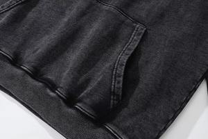 Men's Oversized Acid Wash Pullover <b>Sweatshirt</b> <b>Vintage</b> Streetwear Doberman-Inspired Embroidered Graphic 100% Cotton Winter Custom - Product Image 3