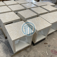 Table basse hexagonale en nacre, best-seller, écologique, durable, artisanale, meuble d'appoint pour la distribution en gros