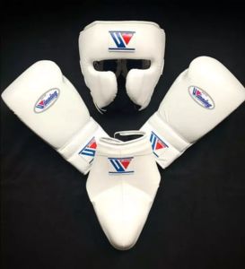 Professional Factory Manufacturing White Winning Boxing Set Genuine Leather Original Pattern Sparring Set Boxing <b>Equipments</b> - Product Image 1