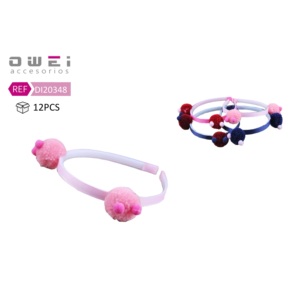 ที่คาดผมลูกบอลกำมะหยี่สีผสม - Product Image 1