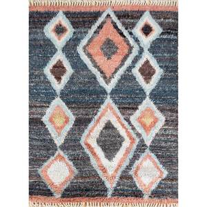 พรมขนสัตว์อัฟกันถักมือสีน้ำเงิน Zuri รุ่น AKWL-1241 ลายเรขาคณิต สำหรับห้องนั่งเล่น ขนาด 9x12 ฟุต เหมาะสำหรับตกแต่งทางเดินวัยรุ่น - Product Image 1