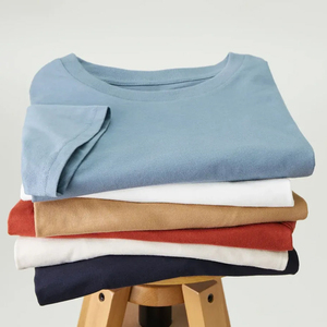 T-shirt in Jersey Organico per <span class=keywords><strong>Uomo</strong></span>, Maglietta a Maniche Corte, Top Estivo, T-shirt in Cotone di Bambù, Magliette Oversize, Abbigliamento Maschile - Product Image 2