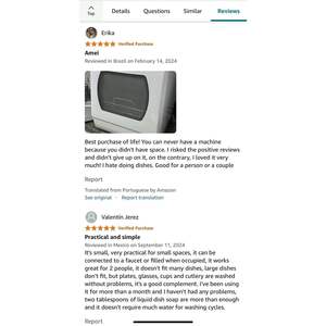 Hermitlux portatile piano di lavoro lavastoviglie 5 programmi incorporati in acciaio inox per uso domestico tipo di presa - Product Image 2