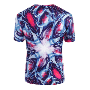 เสื้อยืดลำลองผู้ชายขายส่งปี 2023 คุณภาพสูง โลโก้แบบซับลิเมชั่นสั่งทำได้ ผ้าโพลีเอสเตอร์/คอตตอนถัก ทอแบบกันยับ แห้งเร็ว - Product Image 2