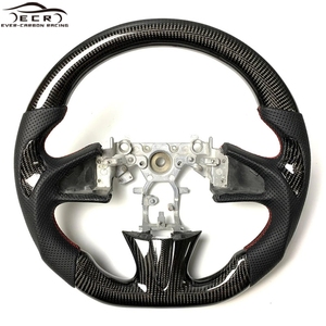 Sempre carbonio Racing ECR Custom Design volante auto in fibra di carbonio per Infiniti Q50 Q60 scatola di cartone sport <span class=keywords><strong>timone</strong></span> cuciture rosse - Product Image 2