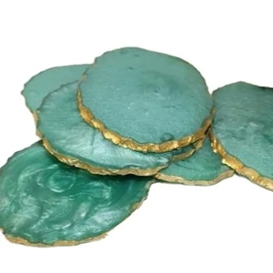 Sous-verres en résine époxy faits à la main de qualité supérieure pour les boissons, protection de table de luxe pour la maison et le bureau - Product Image 2