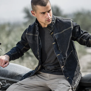 Nouvelle arrivée Veste en jean matelassée d'hiver pour homme sur mesure 100% coton surdimensionnée Fermeture éclair Lavée à capuche Vintage Coupe-vent - Product Image 5