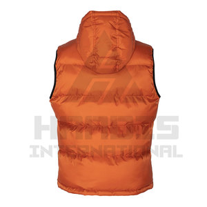 Qualité mode hiver porter vers le bas bouffant à capuche veste gilet demi sans manches veste pour hommes sans manches bouffantes vestes - Product Image 6