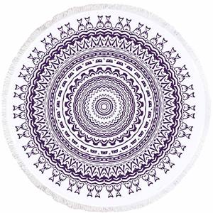 Serviette de plage en coton personnalisable 350 GSM imprimé numérique avec Style tropical pour Gym vacances été bain de soleil forme ovale 6 - Product Image 5