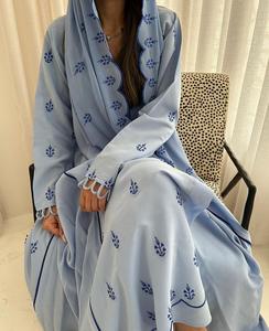 Wholesale Luxury Satin Abaya for Women High Quality Traditional <b>Islamic</b> <b>Clothing</b> Ruffle Sleeves Inspired Dubai for Muslims - Product Image 4