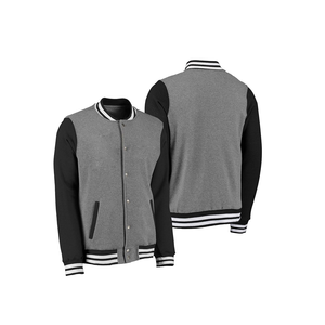 Personalizado de alta calidad de invierno de los hombres Varsity Bomber chaqueta de gran tamaño con cremallera completa logotipo frontal de lona impermeable a prueba de viento transpirable - Product Image 4